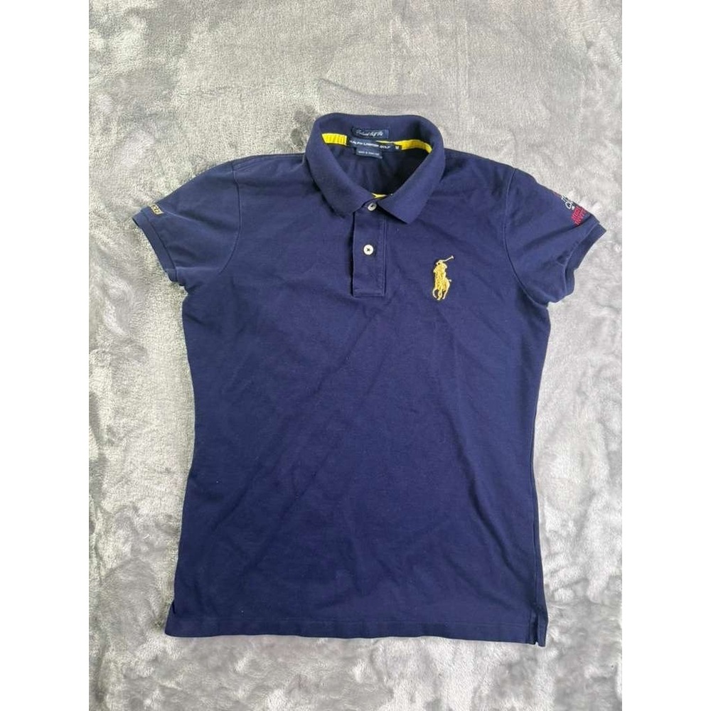 Ralph Lauren Golf The Honda Classic Big Pony Polo Womens M Blue Tailored Fit